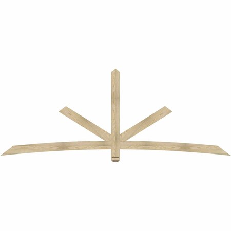 Ekena Millwork Alberta Rough Sawn Timber Gable Bracket, Douglas Fir, 108"W x 40"H x 2"D x 4"F, 9/12 Pitch GBW108X40X0204ALB00RDF